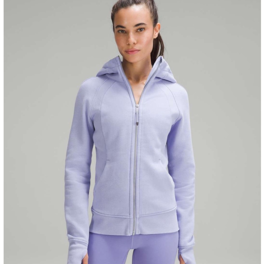Lululemon Scuba Full-Zip Hoodie, Lilac Smoke sz 4
